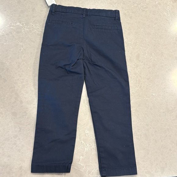 Size 5 Oshkosh B’Gosh navy blue uniform flat-front pants w/ adjustable waist - Picture 4 of 5